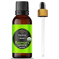 Organic Rosemary Essential Oil, 30 ML - 100% Pure Natural Essential Oil for Hair Growth, Face, Aromatherapy, Diffusers