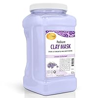 SPA REDI - Clay Mask, Lavender and Wildflower, 128 Oz - Pedicure and Body Deep Cleansing, Skin Pore Purifying, Detoxifying and Hydrating - Natural Bentonite Clay, Infused with