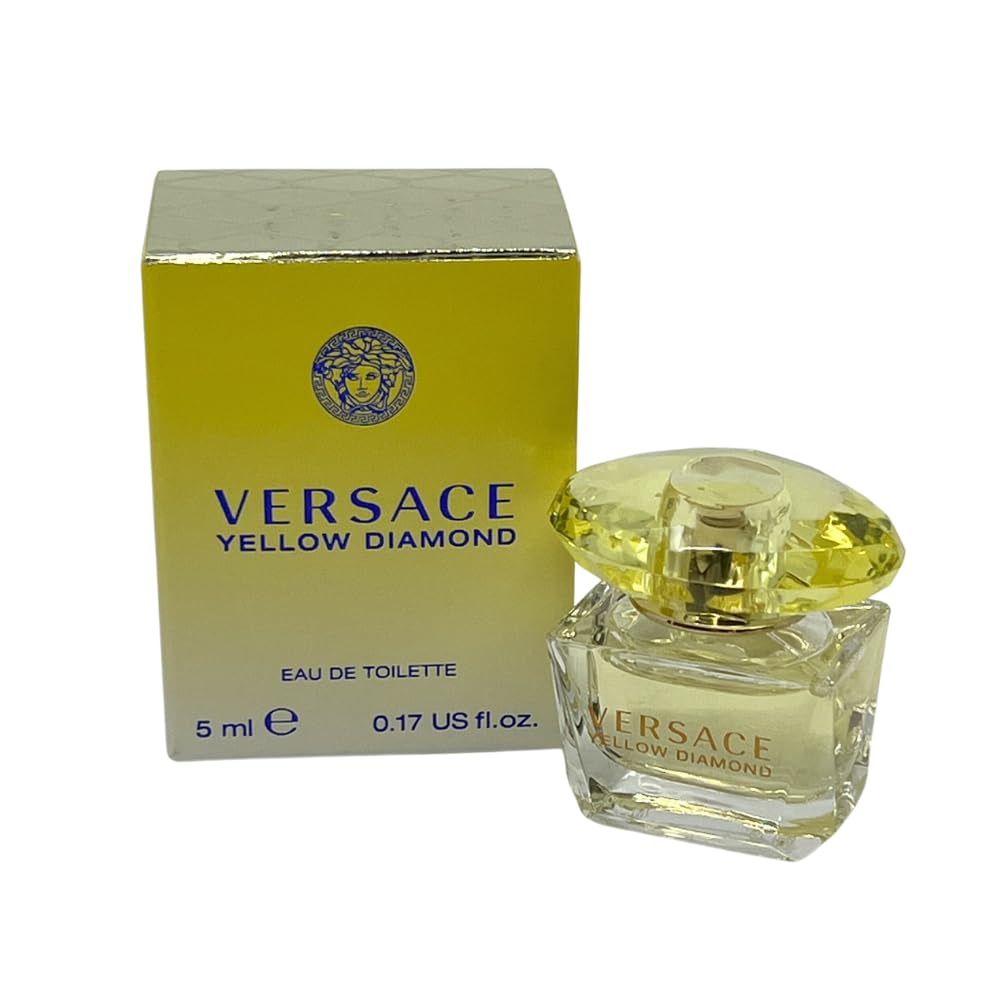 Versace 3-piece Miniatures Fragrance Collection - Bright Crystal Absolu, Bright Crystal, Yellow Diamond - Gift set for Women 0.17 fl oz each