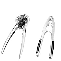 Nut Crackers,Handheld Walnut Clip with Non-Slip Handle,Alloy Clamp Plier for Small Nuts Such as Walnuts,Pistachios,Macadamia Nuts,Pine Nuts,Sunflower Seeds and Hazelnut,Kitchen Nut Sheller 2 Pieces
