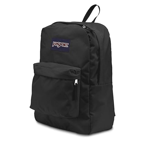 SuperBreak One Backpacks, Black - Durable, Lightweight Bookbag with 1 Main Compartment, Front Utility Pocket with Built-in Organizer - Premium Backpack