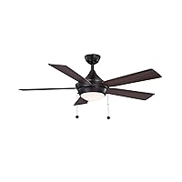 AireDrop Pull Chain 48 inch Indoor Ceiling Fan with LED Light Kit - Aged Bronze with Reversible Dark Walnut/Cherry Blades