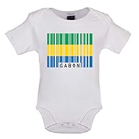 Gabon Barcode Style Flag - Organic Babygrow/Body suit