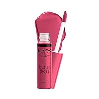 NYX Butter Gloss Non-Sticky Lip Gloss Bundle - Summer Fruit (Hot Pink) and Strawberry Cheesecake (Warm Pink)