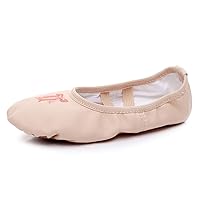 HROYL Cute Ballet Shoes Leather Ballet Slippers,Suitable for Toddler Little Big Girl,TJ-XHballet