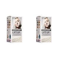 KISS Lift Up Complete Hair Bleach & Icy Silver Toner Kit, Gentle Conditioning Formula that Reduces Brassiness, Complete 6-Pc DIY Bleach Kit, ICE (Pack of 2)