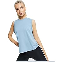 Nike Women's Crochet-Trimmed Yoga Tank Top (Blue, Medium)