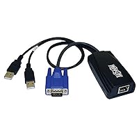 TRIPP LITE KVM Switch USB Server Interface Unit Virtual Media HD15 USB RJ45 (B078-101-USB2)