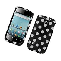 Eagle Cell PIHWM865G181 Stylish Hard Snap-On Protective Case for Huawei M865/Ascend 2/Prism - Retail Packaging - Black/White - Polka Dots