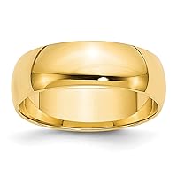 10K Gold 6mm Traditional Classic Plain Wedding Band for Men |Available Ring Sizes 8-14| Solid 10K Yellow Gold or 10K White Gold Rings for Men