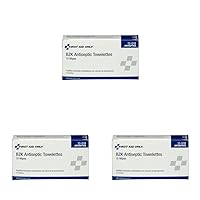 First Aid Only 12-018 Benzalkonium Chloride Wipes, Individually Wrapped, 10 Count (Pack of 3)