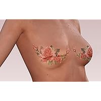 Rose Vine Breast Temporary Tattoo (2)