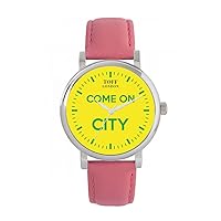 Football Fans Come on City Ladies Watch 38mm Case 3atm Water Resistant Custom Designed Quartz Movement Luxury Fashionable