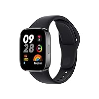 Xiaomi Redmi Watch 3 Smartwatch, Japanese Compatible, 1.75 Inches, Large Display, 24-Hour Health Management, Alexa Compatible, Built-in GPS, 120 Sports Modes, Bluetooth Calls, Incoming Call Notifications, LINE App Notifications, iPhone & Android Compatible, Black