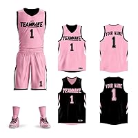 Custom Men Youth Reversible Basketball Jersey Uniform Printed Personalized Name Number Sportswear Big Size