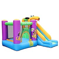 Bounce House Slide with Blower Bounce House for Kids 5-12 Bounce House for Kids, Jumping Bouncy Castle with Puppy Slide Outdoor, Inflatable Bouncer with Blower