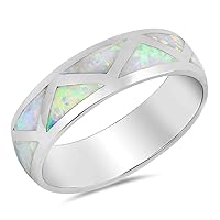 CHOOSE YOUR COLOR Sterling Silver Mosaic Wedding Ring