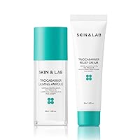 [SKIN&LAB] Cica & Tea Tree & Heartleaf Skincare Set for Acne-Prone, Sensitive Skin : Includes Calming Ampoule and Cream