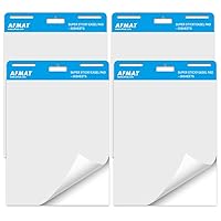 Sticky Easel Pads, 4 Pads, Upgraded Flip Chart Paper, Large Easel Paper for Teachers, Self Stick Easel Paper for White Board, Wall, Windows, 25 x 30 Inches, 30 Sheets/Pad