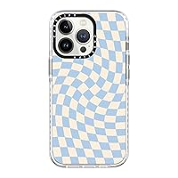 CASETiFY Impact iPhone 13 Pro Case [6.6ft Drop Protection/Compatible with Magsafe] - Check II - Baby Blue Twist - Clear Frost