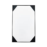 Menu Holders Made of Premium Faux Leather - Single Panel (10-Pack) Menu Covers Single Page (Black, 8.5