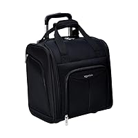 Amazon Basics Underseat Carry-On Rolling Travel Luggage Bag with Wheels, 14 Inches, Black