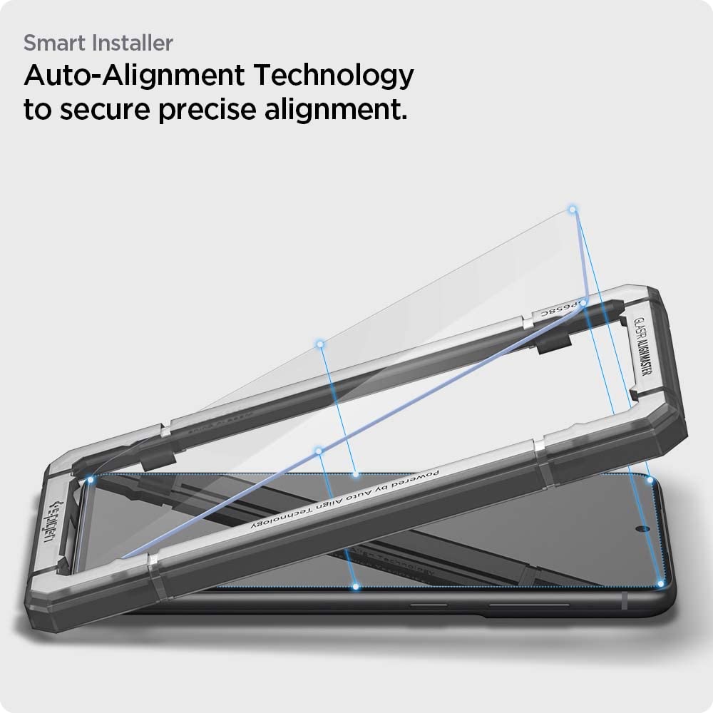 Spigen Tempered Glass Screen Protector [Glas.tR AlignMaster] designed for Galaxy S21 FE 5G - 2 Pack
