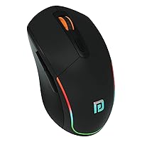 Hiarkio Portronics Toad One Wireless 2.4GHz & Bluetooth Connectivity Mouse Optical Mouse with 7 Colors RGB Lights, Upto 9 Days Battery Life(Black)