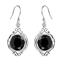 Multi Choice Round Pear Shape Gemstone 925 Sterling Silver Solitaire Vintage Dangle Drop Earring