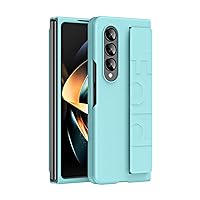 Phone Case Kickstand Case for Samsung Galaxy Z Fold 3 Silicone Grip Cover,Full Body Protective Phone Case with Finger Strap Handheld Design PC Shockproof Stand Case for Samsung Galaxy Z Fold 3 ( Color