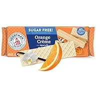 Voortman Bakery Sugar Free Orange Créme Wafers, 9 oz., Pack of 4 – Wafers Baked with Real Orange, No Artificial Colors, Flavors or High-Fructose Corn Syrup, 30% Less Net Carbs