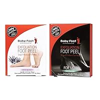 Baby Foot Original Foot Peel Mask with Men's Foot Peel - Repair Rough, Dry Cracked Feet and remove Dead Skin, Repair Heels and enjoy Baby Soft Smooth Feet - 2.4 Fl. Oz