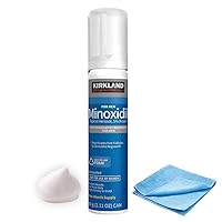 Filard Bundle, 2 Items: KIRKLAND Minoxidil Topical Aerosol 5% Foam - Minoxidil For Men Hair Loss Regrowth Treatment - Monoxide for Men Hair - 2.11oz, 1 Count with Microfiber - One month supply