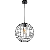 Industrial Metal Pendant Light Spherical Rustic Hanging Cage Globe Ceiling Light Fixture E27/E26 Simple Lighting Iron Loft Lamp Indoor Bar Cafe Fitting for Kitchen Foyer Hallway Entryway Lovely