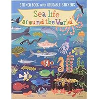 Waypoint Geographic Kids' Sea Life Around The World Sticker Book, Self-Adhesive Vinyl Stickers, Illustrated Reusable Sticker Book, Informative Educational Tool for Kids, 12.25” L x 8.75” W x 0.25” H