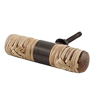 Indian Shelf 2 Pack Natural Rattan Cabinet Knobs- Wicker Drawer Pulls- Rattan Pulls- Rattan Knobs- Wicker Knobs- Rattan Handles- Wood Knobs for Cabinet and Drawers- Bamboo Drawer Pulls- Wood Knobs