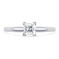Princess Cut 1.00Ct, VVS1 Clarity, Colorless Moissanite Diamond, 925 Sterling Silver Ring, Promise Ring, Anniversary Ring, Engagement Ring, Wedding Gift, Party Fancy Jewelry