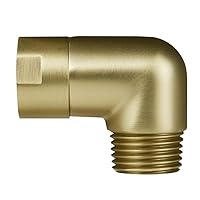 Bathroom 90 degree Shower Head Elbow Adapter Shower Arm Extension, Brushed Gold
