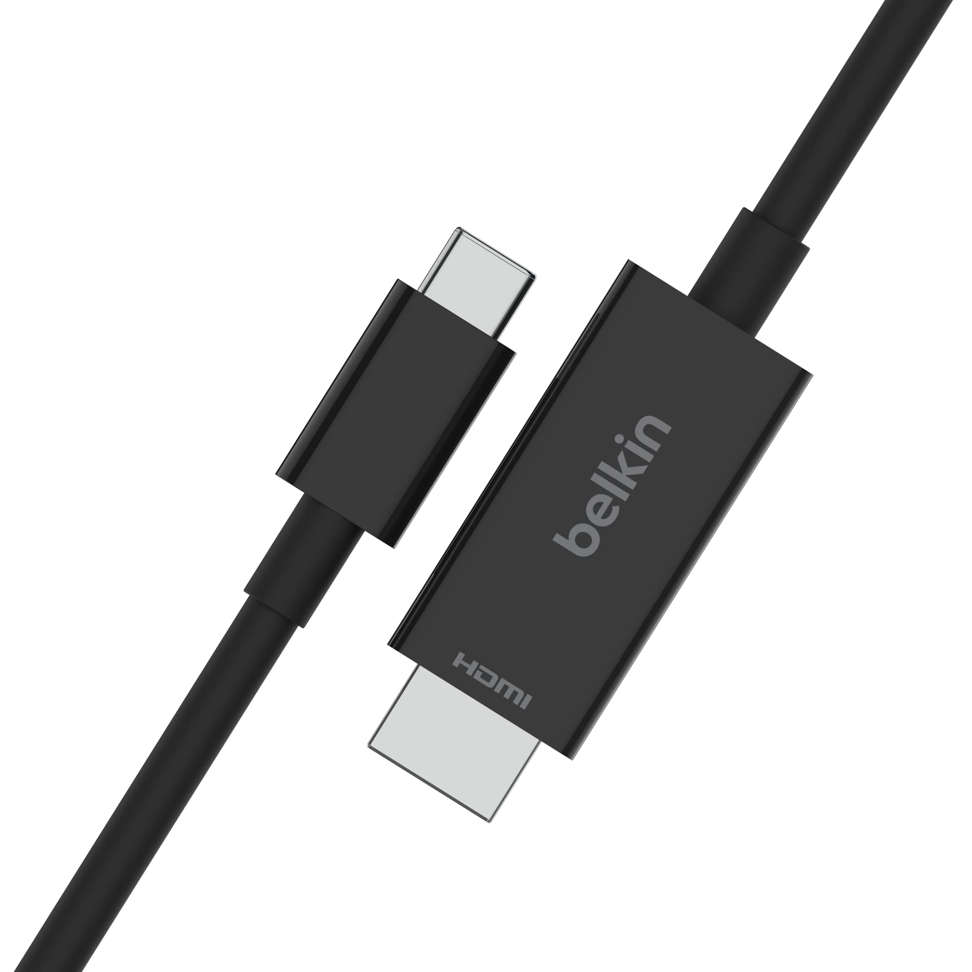 Belkin USB Type C to HDMI 2.1 Cable, 6.6FT/2M Cable with 8K@60Hz, 4K@144Hz, HDR, HBR3, DSC, HDCP 2.2, Works with Chromebook Certified, Compatible with MacBook, iPad Pro and Other USB C Devices