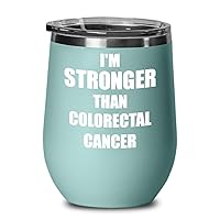Colorectal Cancer Wine Glass Awareness Gift Idea Hope Cure Inspiration Insulated Tumbler With Lid Teal