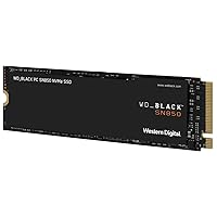 WD Black SN850 M.2 NVMe SSD, PCIe Gen 4.0, 1TB, Up to 7,000 MB/s Read and 5,300 MB/s Write