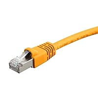 Monoprice Cat6A Ethernet Patch Cable - Snagless RJ45, Fullboot, 550Mhz, Double Shielded (S/FTP) Pure Bare Copper Wire, 10G, 26AWG, 50 Feet, Yellow