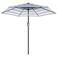 7.5Ft/9Ft Patio Umbrella, UV Protect Pool Umbrella with Heavy Duty Pole,Outdoor Umbrella with Push Botton Tilt & Crank