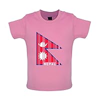 Nepal Barcode Style Flag - Organic Baby/Toddler T-Shirt