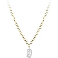 EF ENFASHION Chunky Pearl pendant Necklace 18K Gold Plated Trendy Twist Rope Link Chain Necklaces for Women Gift