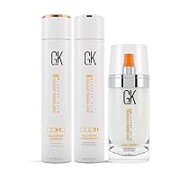 GK Hair Global Keratin Balancing Shampoo and Conditioner 300ml Set & Leave in Conditioner Spray (120ml/4 fl. oz)