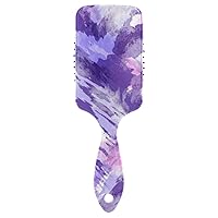 Air Cushion Comb Purple Tiedye Design Wet Brush Natural Detangler Paddle Hairbrush for Thick Hair Conditioning Hair Texture
