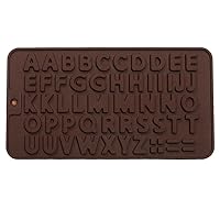 Silicone Fondant Mold 26 English Letters Baking Chocolate Mold with Happy Birthday Cake Decoration Symbol 2 Pieces 2111.50.5cm (Two Packs)/Letter Money