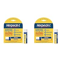 Herpecin L Lip Balm Stick 30 SPF 0.1 Ounce Tube Cold Sore Sun & Fever Blisters and Chapped Lips Relief Lip Balm with SPF30 and Lysine (Pack of 2)