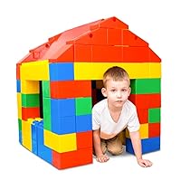 Jumbo Blocks for Toddlers Set of 134 Plastic Large Building Blocks for Kids Ages 4-8, Giant Stacking Bricks for Children by Polesie